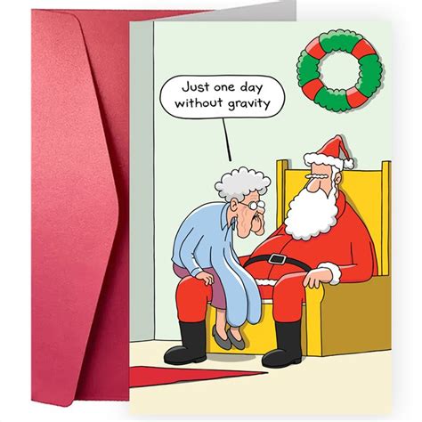 1pc Funny Christmas Card With Envelope Suitable As T Christmas