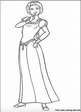 Fiona Shrek Coloring Pages Princess Draw Printable sketch template
