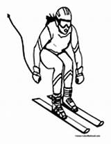 Skiing Coloring Ski Colormegood Sports sketch template