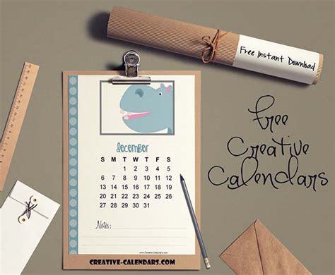 cute calendar  animals customize   print  home