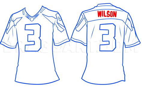 football jersey drawing lesson step  step drawing guide  dawn