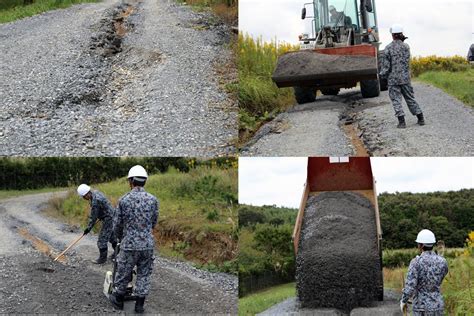 twitter  road  destroyed  typhoon repair work     civil