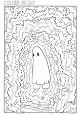 Coloring Pages Ghost Cute Sad Club Don Know Sheets Easy Adult Tumblr sketch template