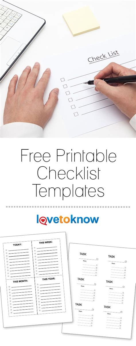 printable checklist templates lovetoknow checklist template