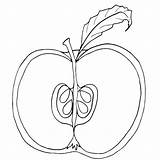 Apple Coloring Parts Pages Fruit Colouring Clipart Tree Core Cut Kids Printable Chart School Getcolorings Apples Worksheet Clip Worksheets Color sketch template