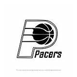 Indiana Pacers Logo Draw Step Drawing Nba Tutorials Sports Tutorial sketch template