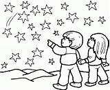 Estrellas Starry Cielo Counting Preschoolers Estrella Everfreecoloring sketch template