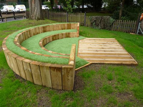 amphitheatre seating project  north london school  hideout house company