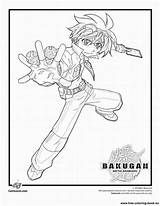 Coloring Bakugan Pages Brawlers Battle sketch template