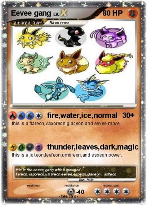 Pokémon Eevee Gang 2 2 Fire Water Ice Normal My