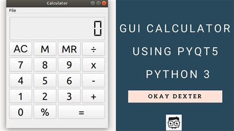 pyqt tutorial gui calculator application  qt designer youtube