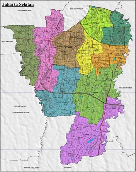 peta jakarta selatan lengkap  nama kecamatan lamudi