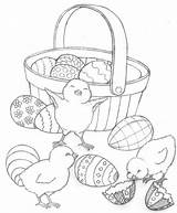 Coloring Easter Pages Kids Basket sketch template