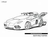 Lamborghini Veneno Aventador Drawing Rally Pages Death Edition Coloring Deviantart Egoista Template sketch template