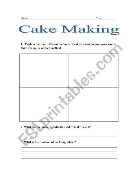 english worksheets design    cake