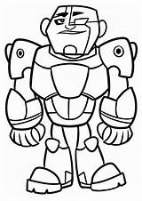 Titans Cyborg Bestcoloringpagesforkids Starfire Beast sketch template