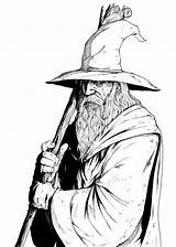 Gandalf Tolkien Nido sketch template