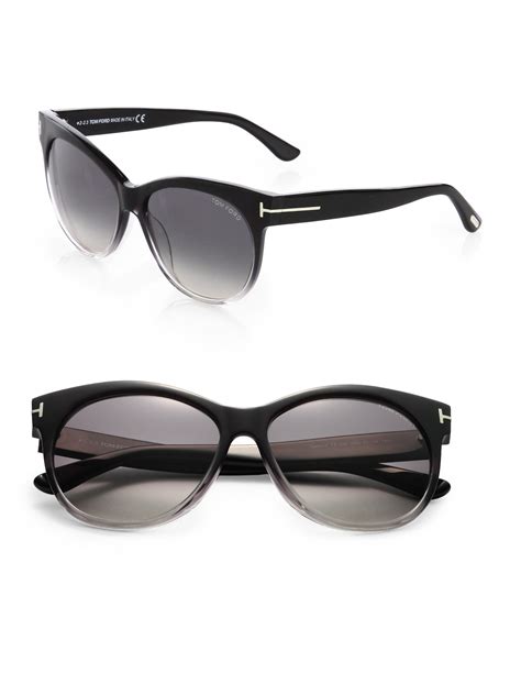 lyst tom ford saskia oversized sunglasses in black