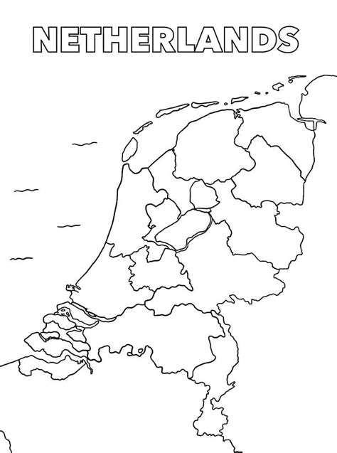 map  netherlands coloring page  print  color