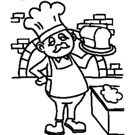baker coloring page images