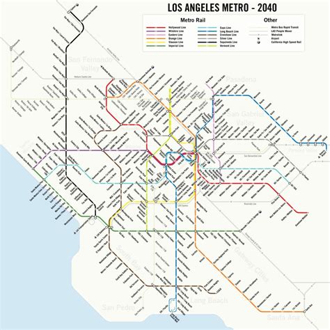 map  potential  los angeles metro subway system map  kpcc