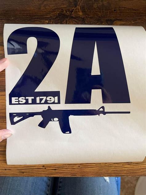 2a Second Amendment Est 1791 Decal Etsy