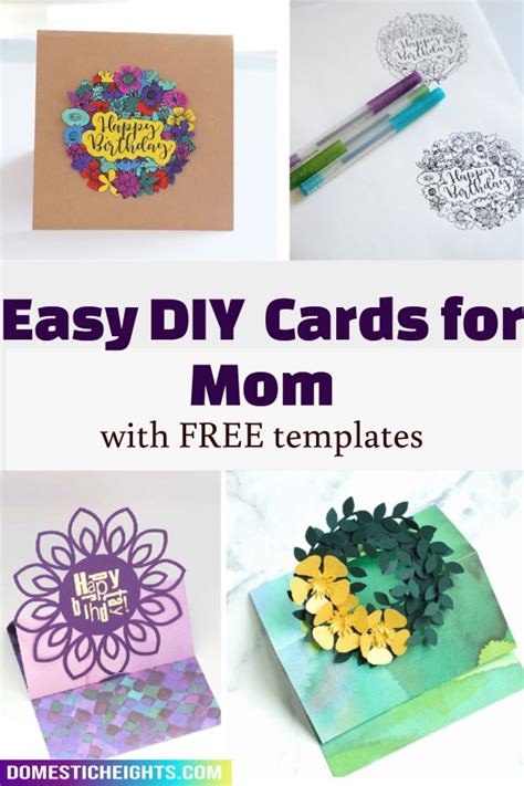 9 creative diy birthday card ideas for mom with free templates