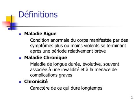 Ppt La Maladie Chronique Powerpoint Presentation Free Download Id