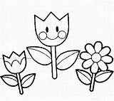Coloring Pages Flower Cute Popular Preschool Printable sketch template
