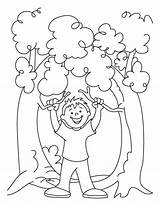 Coloring Pages Arbor Environment Tree Giving Trees Boy Printable Kids Color Thanksgiving Disney sketch template