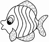 Fish Coloring Pages Kids Color Colouring Printable Template Outline Simple Draw Sheet Easy Book Colour Cartoon Pattern Disney Animals Cool sketch template