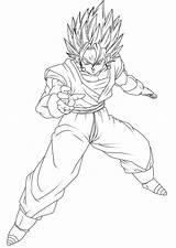 Vegetto Ssj Lineart Ball Pages Vegito Dragon Coloring Deviantart Template Sketch Drawings Anime sketch template