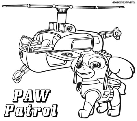skye paw patrol coloring page coloring home