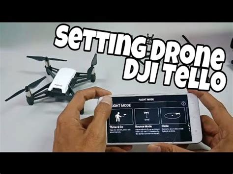 setting drone dji tello youtube
