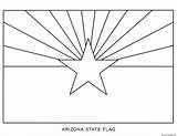 Unis Etats Arizona Drapeau sketch template