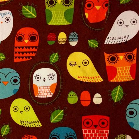 owl fabric patterns  textures galore pinterest