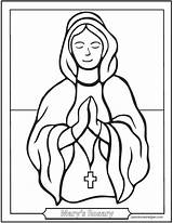Mary Rosary Coloring Pages Lady Praying Hail Color Sheet Children Saint Little Mysteries Saintanneshelper sketch template
