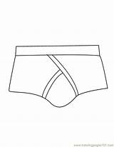 Underwear Coloring Printable Clothing Pages Color Eps Entertainment sketch template