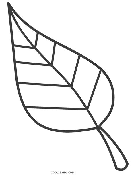 printable leaves  color