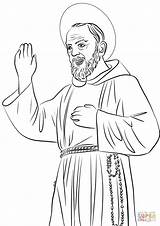 Pio Pietrelcina Supercoloring Santi Paolo Stampare Cristo Pantocratore sketch template