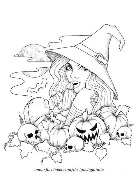 color witch coloring pages halloween coloring book printable adult