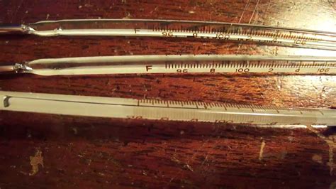 Vintage Glass Fever Thermometers Mercury And Gallium Youtube