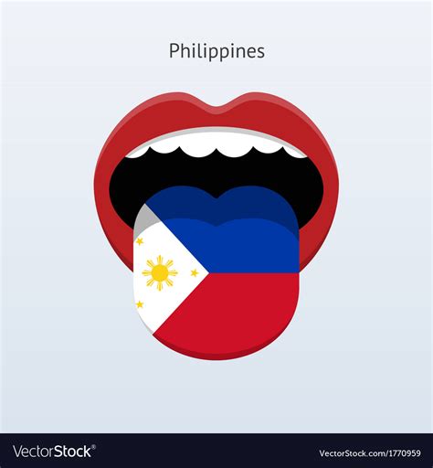 philippines language abstract human tongue vector image