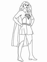 Supergirl Coloring Printable Pages Superhero Danvers Kara Kids sketch template