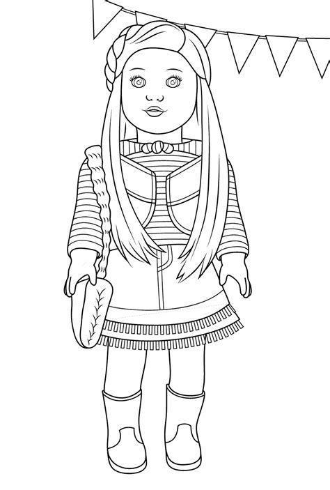 american girl doll coloring pages printable activity shelter