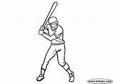 Coloring Batter Baseball Pages Printable Online Choose Board Softball sketch template