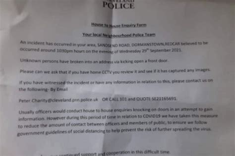 letter   burglary  police  conducting house  house