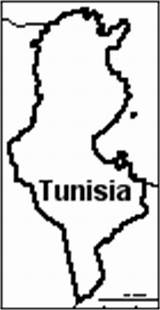 Tunisia Map Outline Africa Geography sketch template