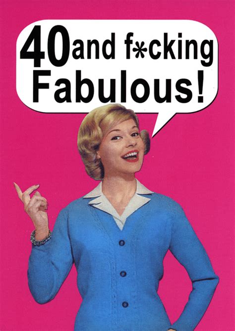 Funny 40th Birthday Card 40 And F Cking Fabulous