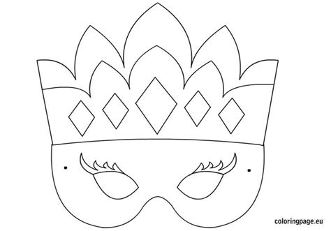 princess mask template carnival pinterest